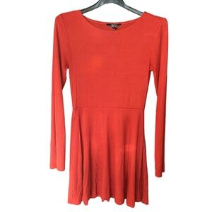 Forever 21  Orange Long Sleeve Dress Women’s Medium